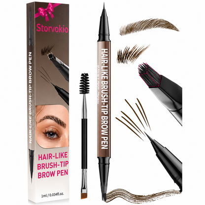 Last Day Buy 1 Get 1 Free🔥Storvokio Waterproof Hair-Like Brow Pen – Smudge-Proof, Long-Lasting Natural Eyebrow Pencil