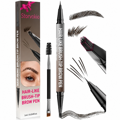 Last Day Buy 1 Get 1 Free🔥Storvokio Waterproof Hair-Like Brow Pen – Smudge-Proof, Long-Lasting Natural Eyebrow Pencil