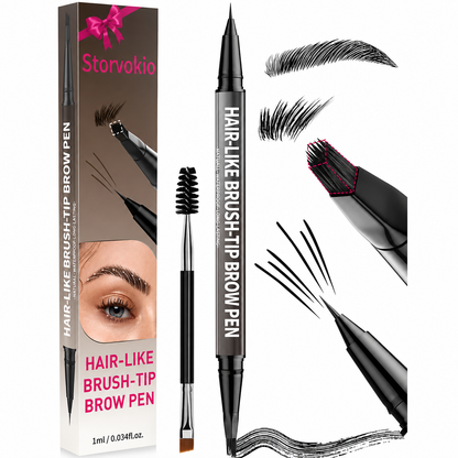 Last Day Buy 1 Get 1 Free🔥Storvokio Waterproof Hair-Like Brow Pen – Smudge-Proof, Long-Lasting Natural Eyebrow Pencil