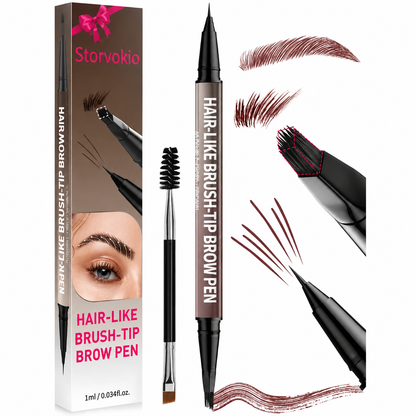 Last Day Buy 1 Get 1 Free🔥Storvokio Waterproof Hair-Like Brow Pen – Smudge-Proof, Long-Lasting Natural Eyebrow Pencil
