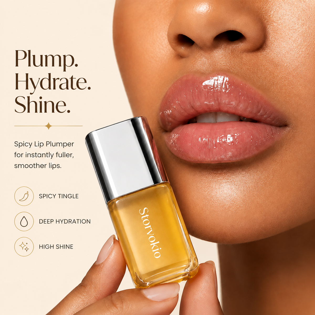 Last Day Buy 1 Get 1 Free🌶️🔥Storvokio  Spicy Lip Plumper | Fuller Lips in Minutes