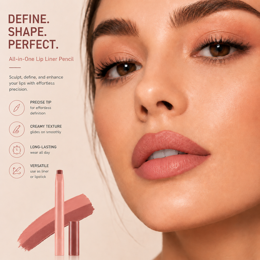 Last Day Buy 1 Get 1 Free ✨ 2-in-1 Lip Liner & Lip Balm — One Swipe for an Effortlessly Chic， High-End Look.